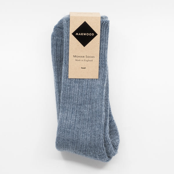 Corrymoor Navy Mohair Socks (the best warm walking socks) - Wild Wool